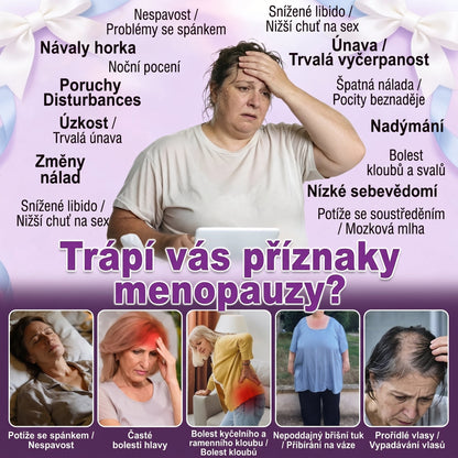 Náramek Tranquil Tide — Pomáhá ulevit od návalů horka, nočního pocení, úzkosti, bolesti kloubů, hormonální nerovnováhy, přibírání na váze a vypadávání vlasů souvisejícího s menopauzou.